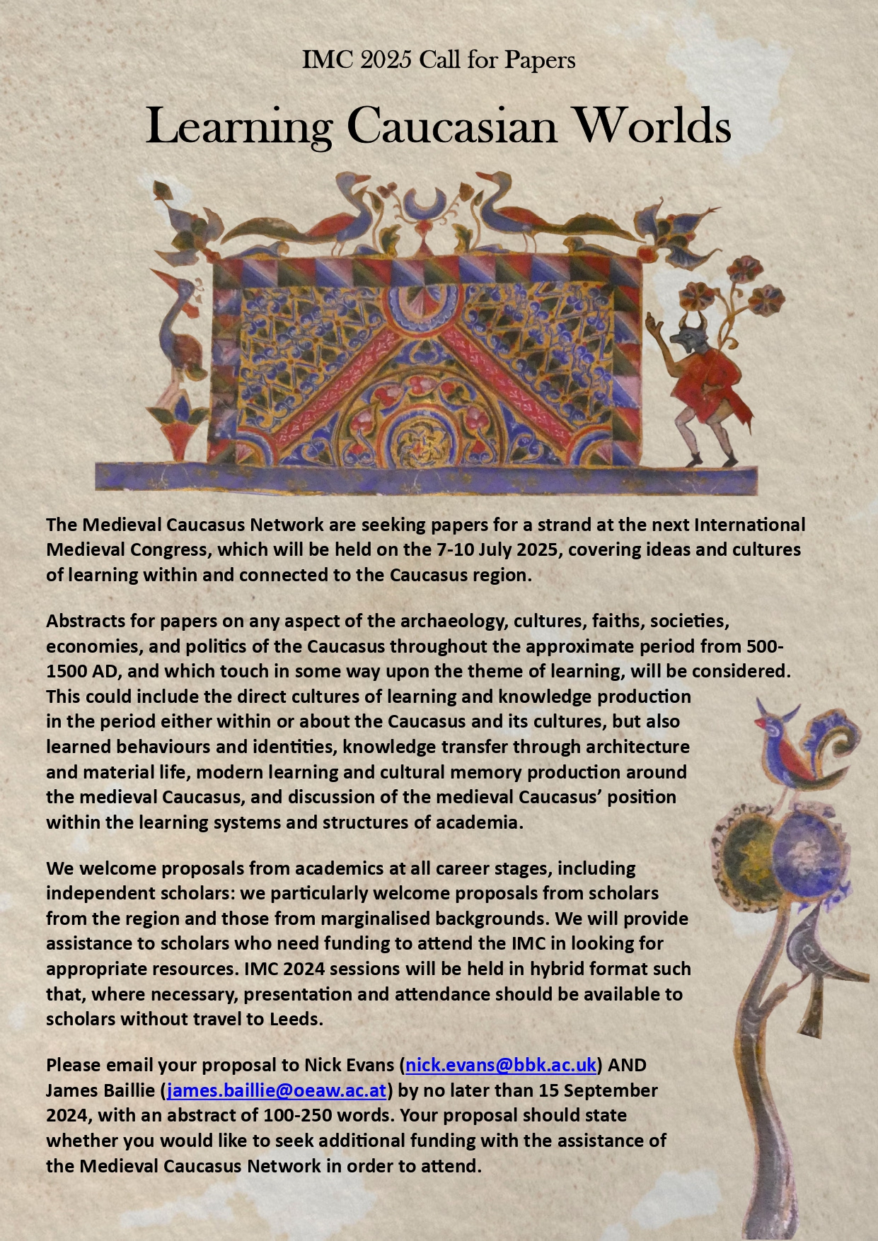 Call for Papers: Learning Caucasian Worlds (IMC Leeds 2025)