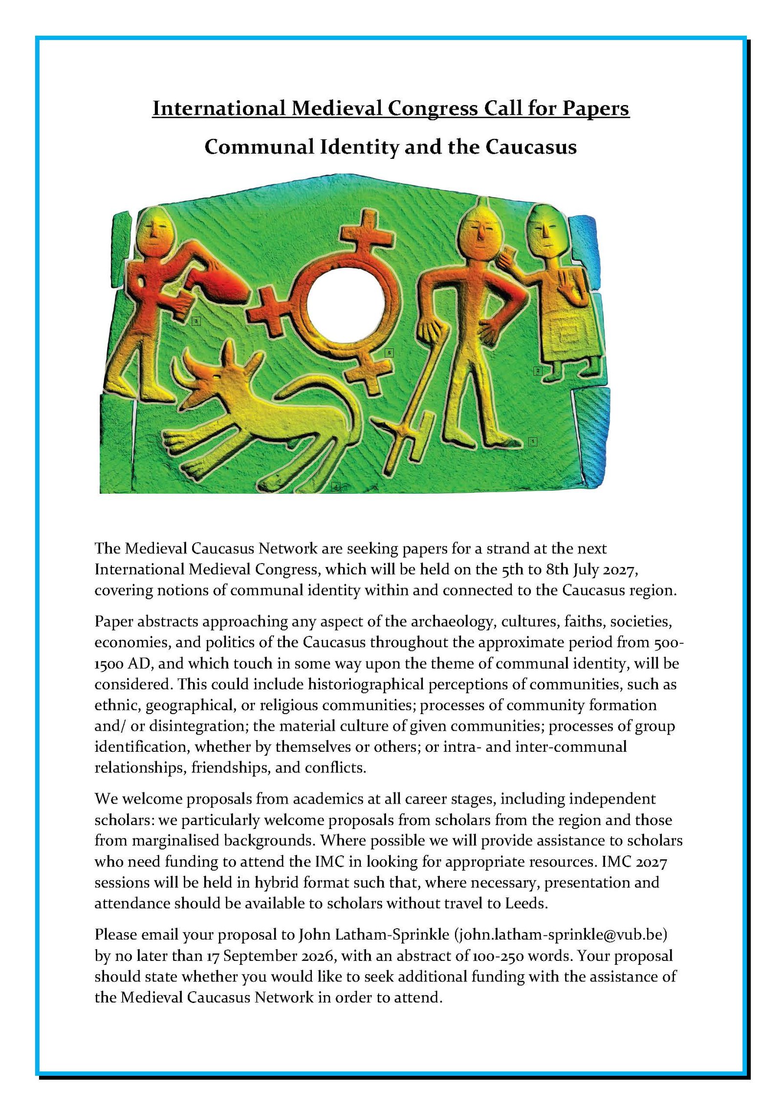 IMC 2027 Call for Papers: Communal Identity and the Caucasus